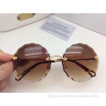 Classic Round Sunglasses High quality Rimless Round Sunglasses For Women Supplier